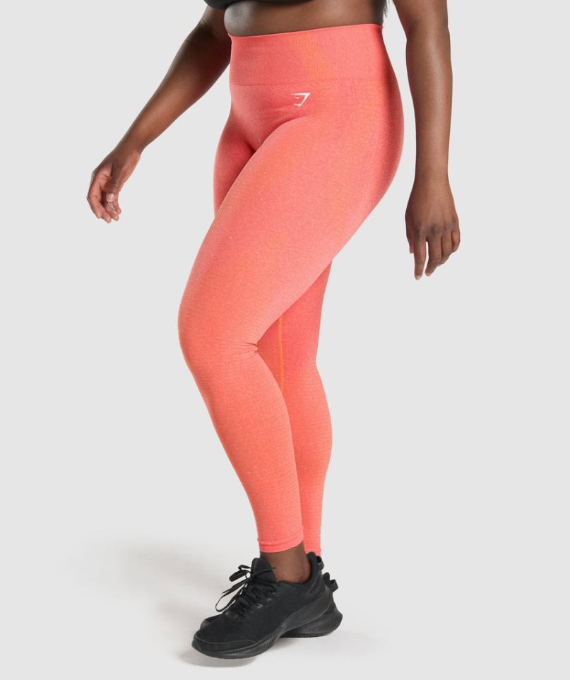 Women's Gymshark Vital Seamless 2.0 Leggings Orange | NZ 8DAYVK